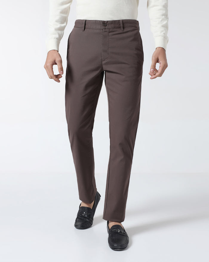 Brown Textured Khakis - Kary