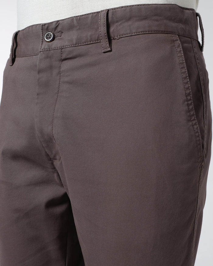 Brown Textured Khakis - Kary