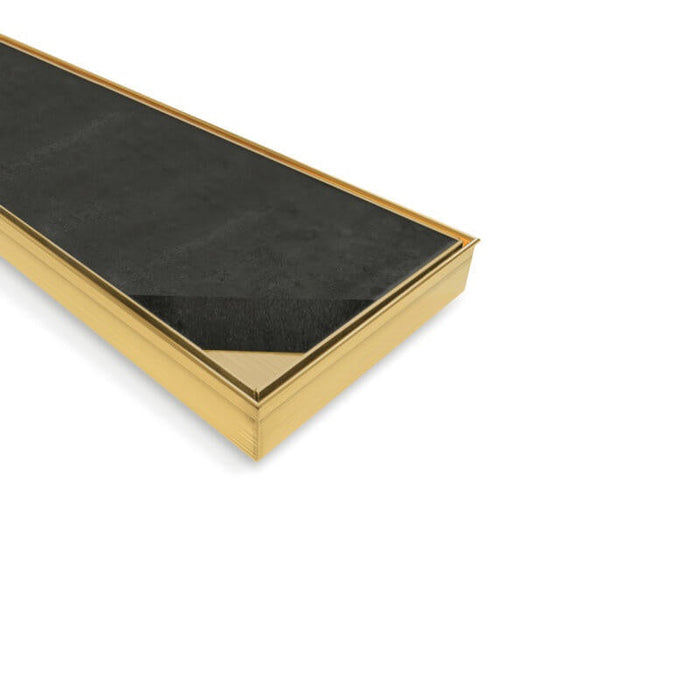 Brushed Gold 900mm Tile Insert Floor Waste - Acqua Bathrooms