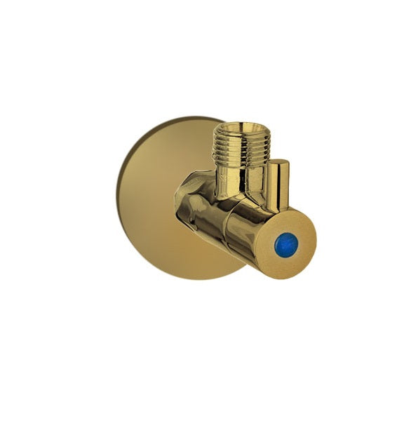 Brushed Gold Single Mini Cistern Cock - Acqua Bathrooms