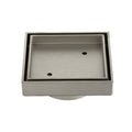Brushed Nickel 100mm Tile Insert Floor Waste - 95mm Outlet - Acqua Bathrooms