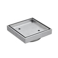Brushed Nickel Stainless Steel Tile Insert Square Floor Waste - Acqua Bathrooms