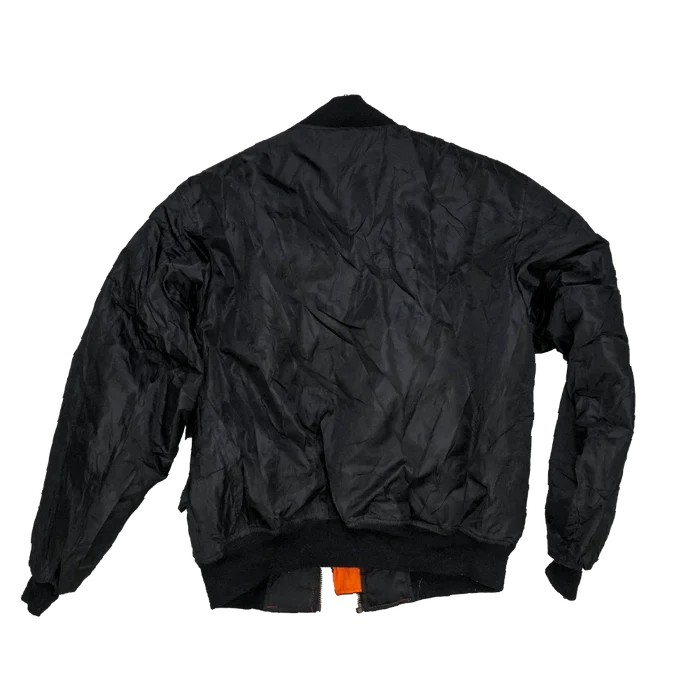 Burk's Bay Black MA-1 Flight Jacket - Large - Army & Outdoors - Flight Jackets
