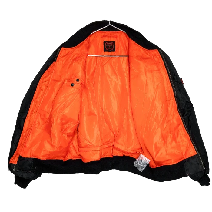 Burk's Bay Black MA-1 Flight Jacket - Large - Army & Outdoors - Flight Jackets