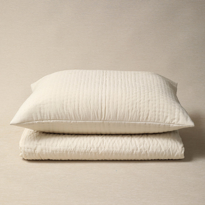 Butter Kantha Stitched Quilts and Sham