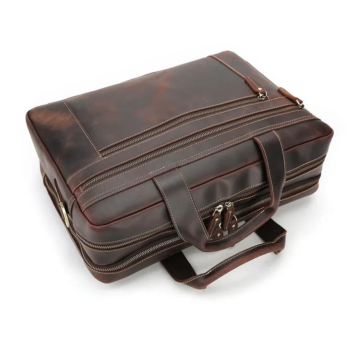 California Buffalo Leather Briefcase Bag