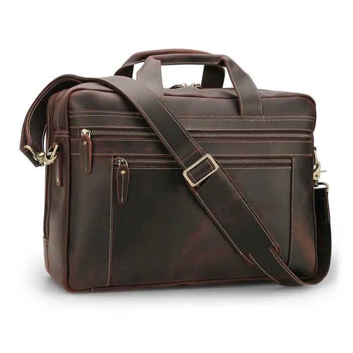 California Buffalo Leather Briefcase Bag