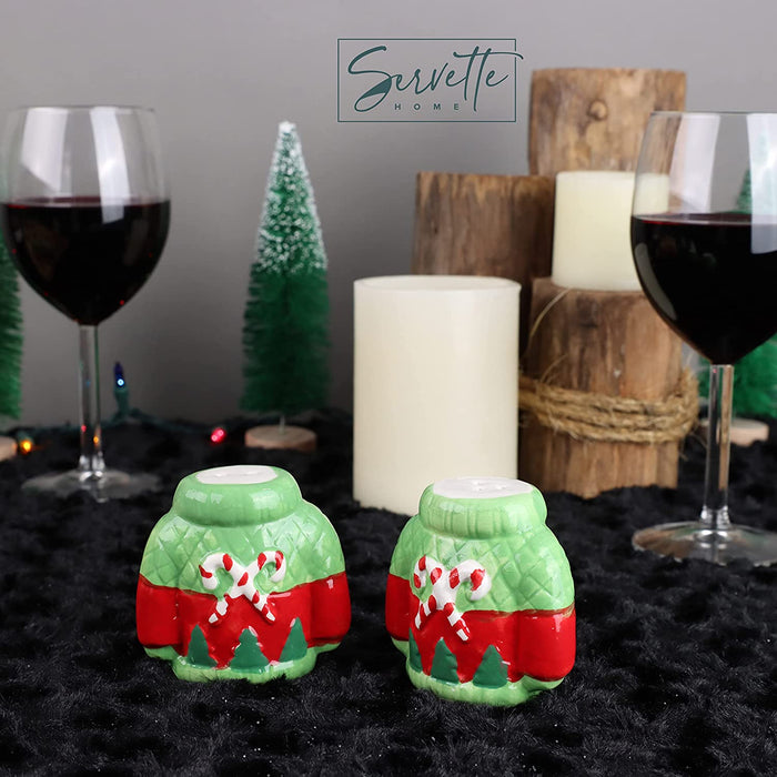Candy Cane Sweater Salt and Pepper Shaker