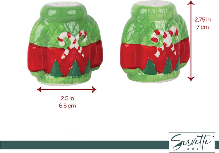 Candy Cane Sweater Salt and Pepper Shaker