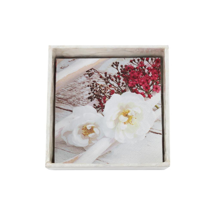 capiz shell lunch napkin holder