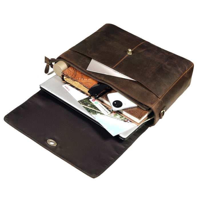Captain Lawyer Leather Messenger Bag