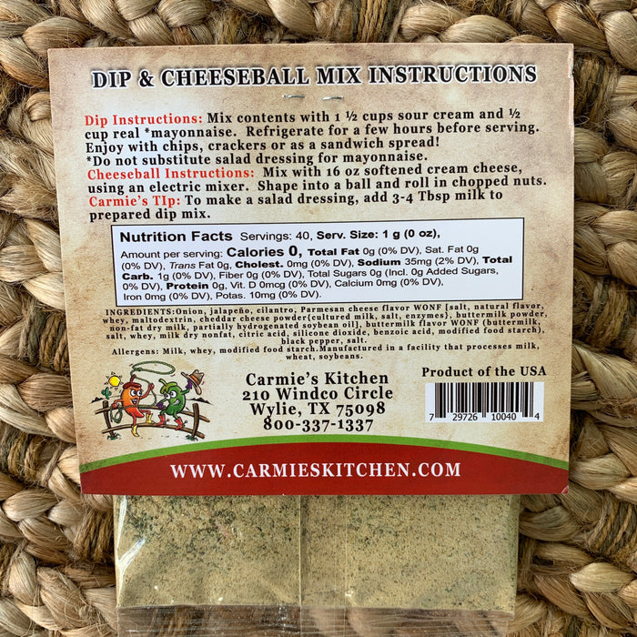 Carmie's Dip Mixes