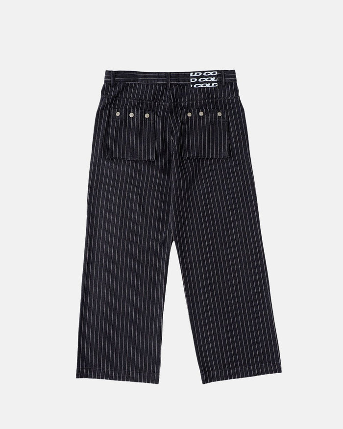 STRIPES CASINO V1 PANTS BLACK DENIM - COLD CULTURE