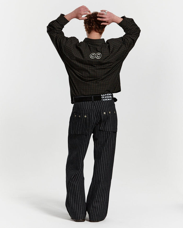 STRIPES CASINO V1 PANTS BLACK DENIM - Cold Culture #man