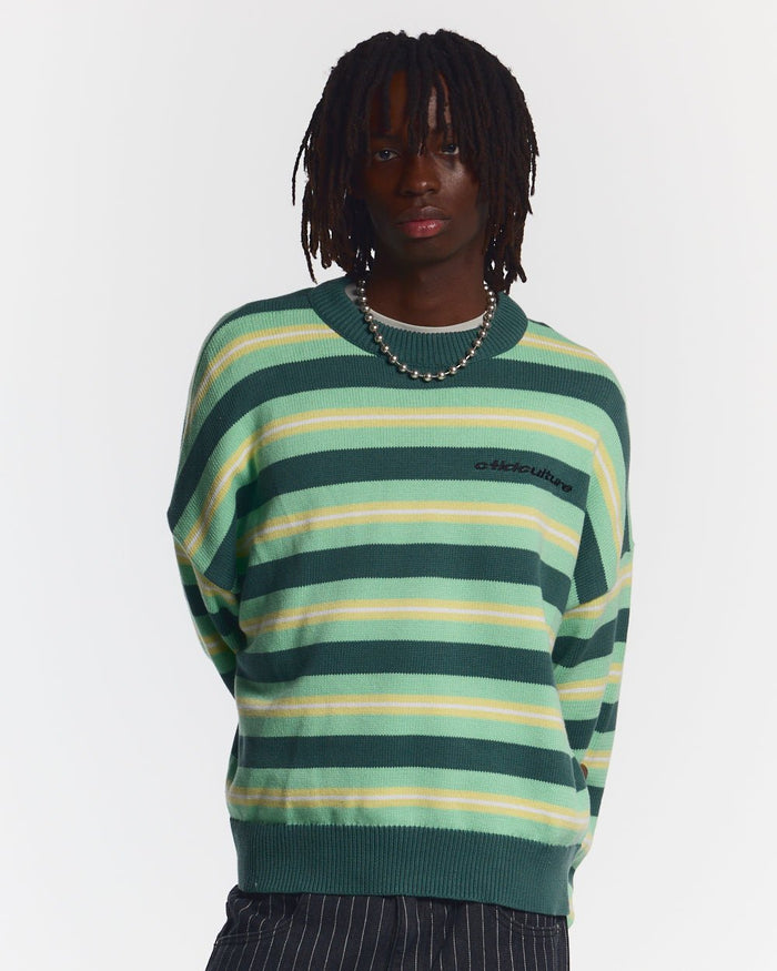 CASINO STRIPES KNIT PALE JADE - COLD CULTURE #man