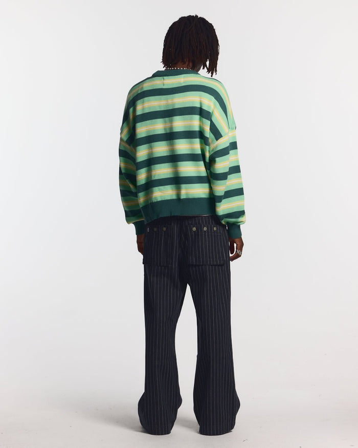 CASINO STRIPES KNIT PALE JADE - COLD CULTURE #man