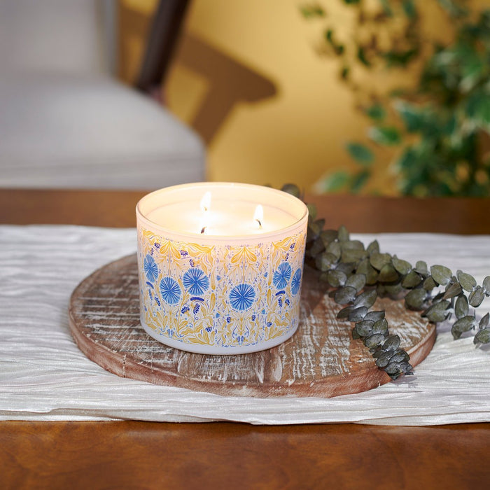 Caterpillar Floral Jar Candle - Eucalyptus