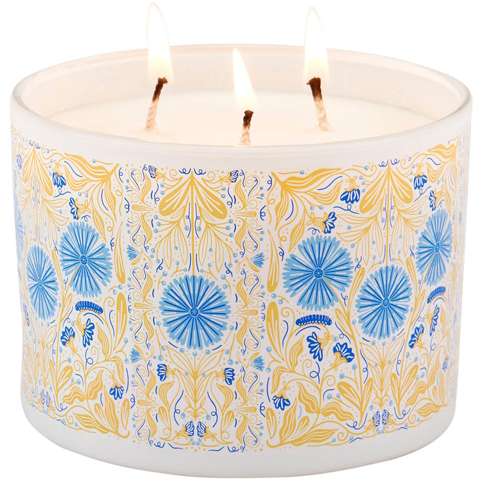 Caterpillar Floral Jar Candle - Eucalyptus