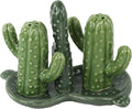 Ceramic Cactus Salt & Pepper Shakers With Tray