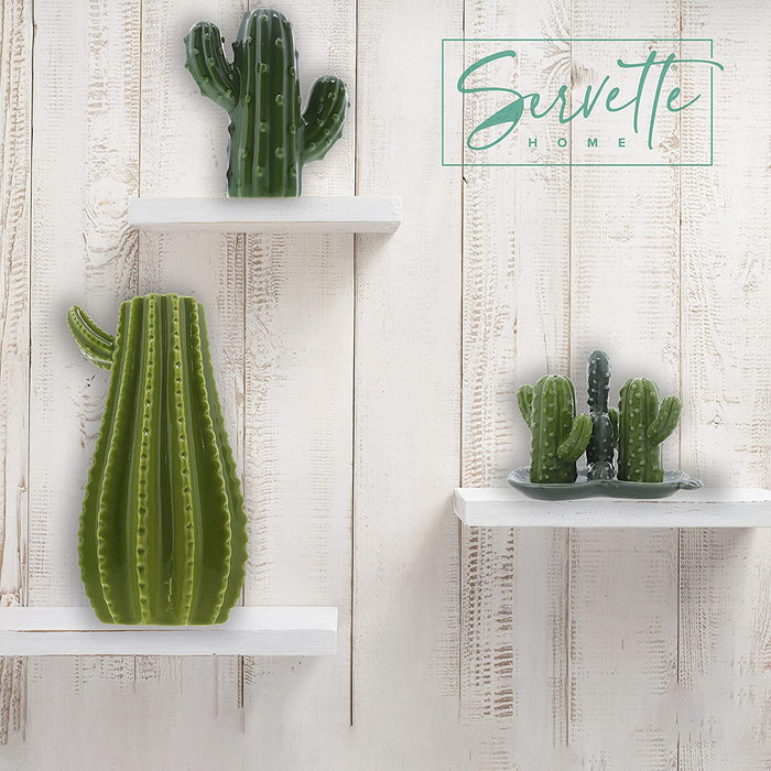 Ceramic Cactus Salt & Pepper Shakers With Tray