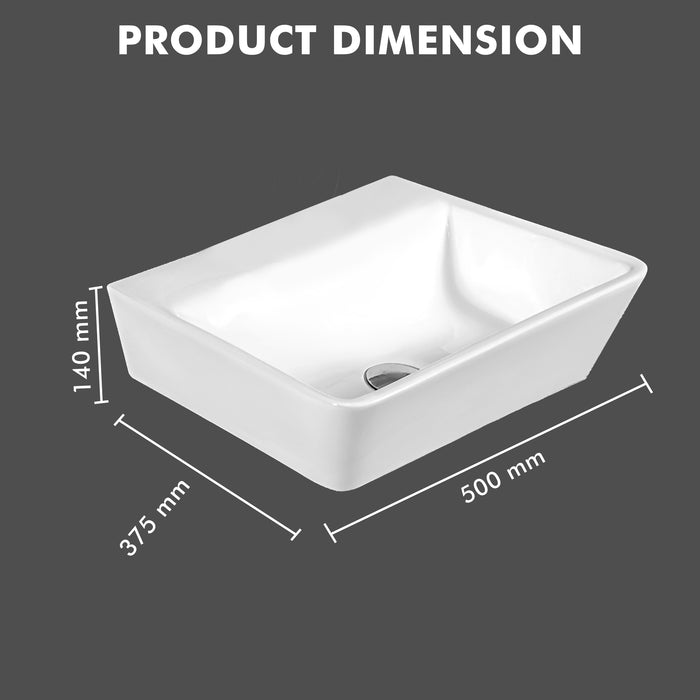 Ceramic Designer Basin Table Top Cum Wall Hung - TR 85001 LUCAS