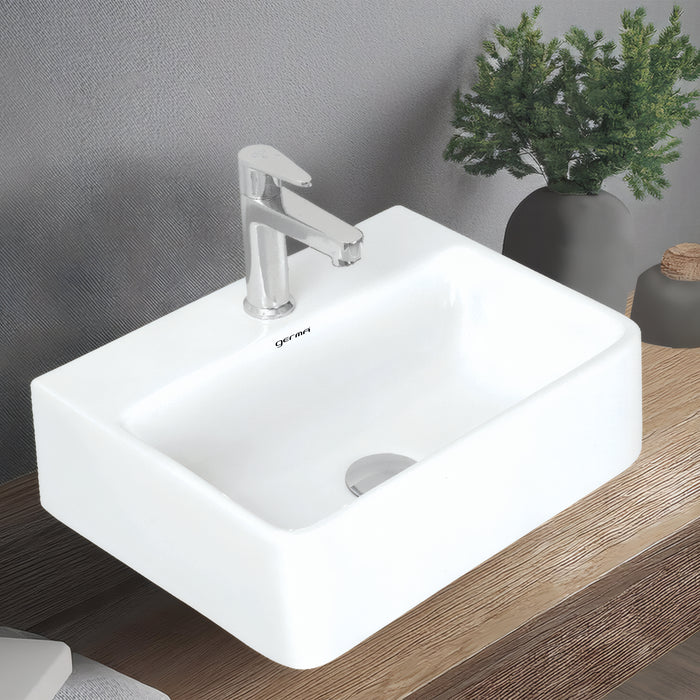 Ceramic Designer Basin Table Top Cum Wall Hung - TR 85017 DEV