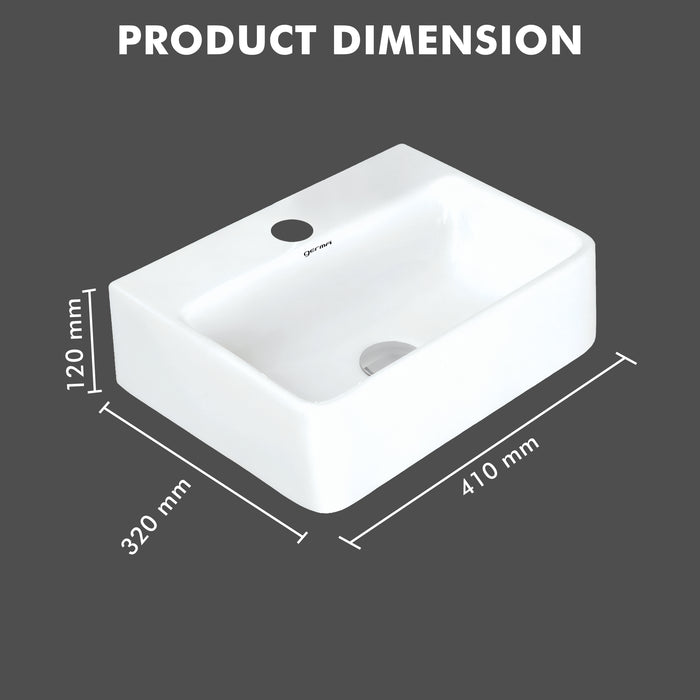 Ceramic Designer Basin Table Top Cum Wall Hung - TR 85017 DEV
