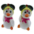 Ceramic Duck with Pear Hat Salt and Pepper Shakers