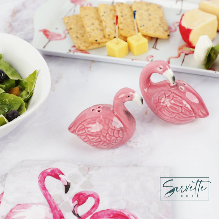 Ceramic Flamingo Salt & Pepper Shakers