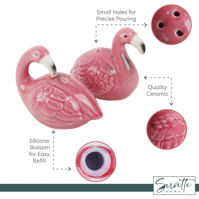 Ceramic Flamingo Salt & Pepper Shakers
