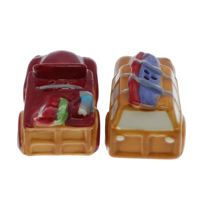 colorful salt and pepper shakers