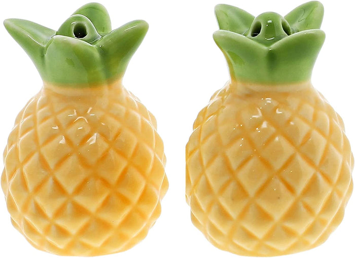 Ceramic Pineapple Novelty Salt & Pepper Shakers