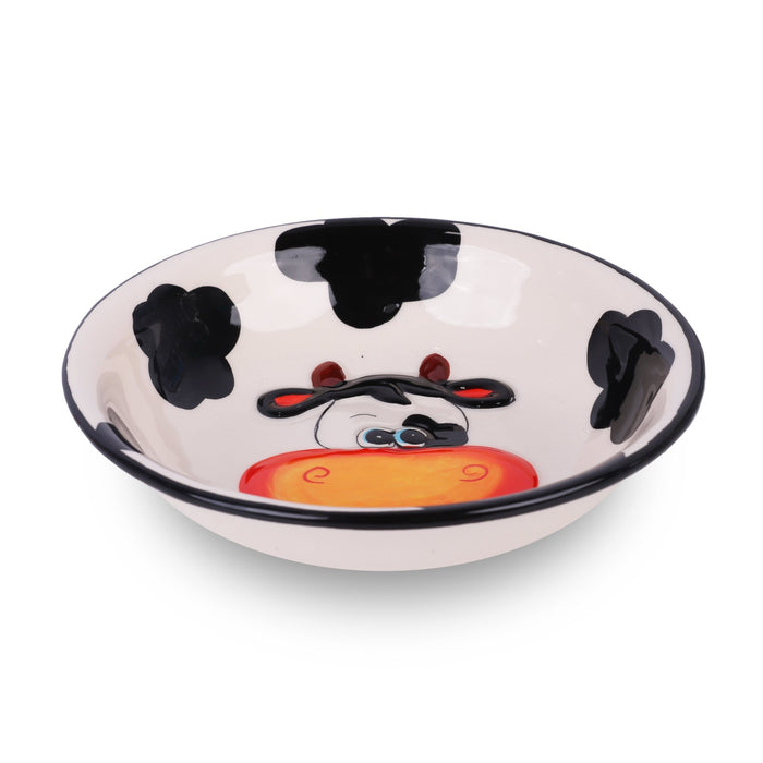 Ceramic Salad Bowl Cow