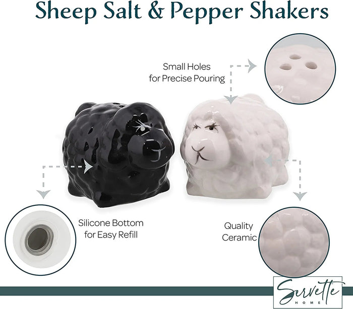 Ceramic Sheep Salt & Pepper Shakers