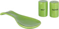 Ceramic Spoon Rest & Salt and Pepper Shakers Set - Green