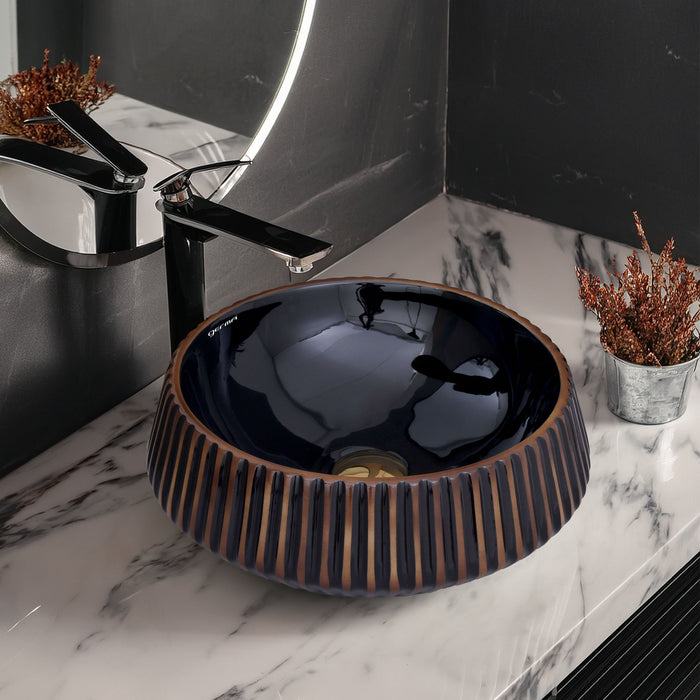 Ceramic Table Top Designer Basin - Life Time Coating Warranty - GLOBE 109