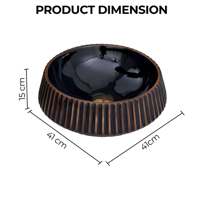 Ceramic Table Top Designer Basin - Life Time Coating Warranty - GLOBE 109