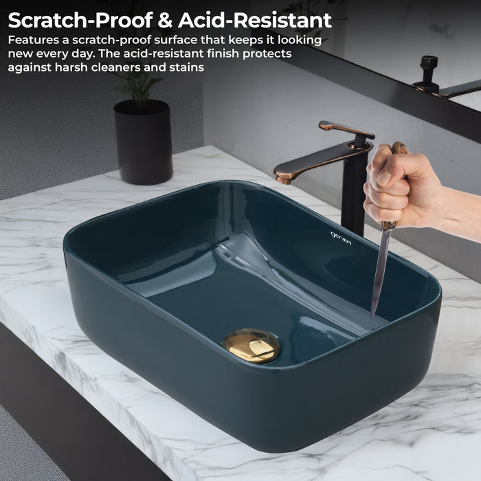 Ceramic Table Top Designer Basin - Life Time Coating Warranty - MINI SPADE 301
