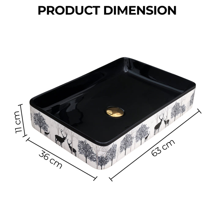 Ceramic Table Top Designer Basin - Life Time Coating Warranty - MOSCON 128