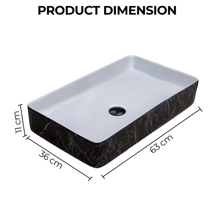 Ceramic Table Top Designer Basin - Life Time Coating Warranty - MOSCON 139