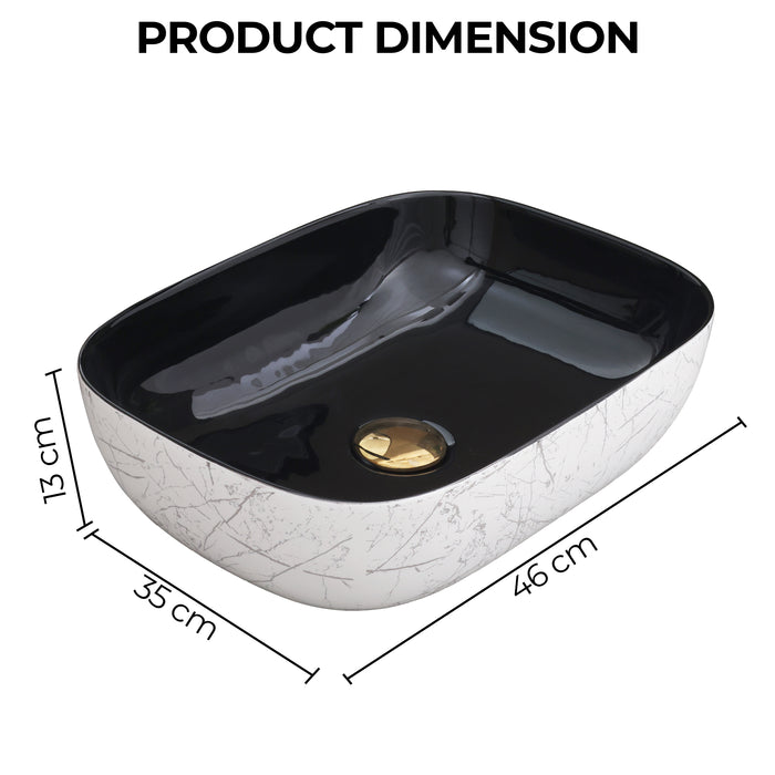 Ceramic Table Top Designer Basin - Life Time Coating Warranty - STELLAR 190
