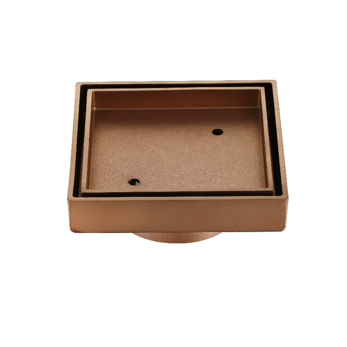 Champagne 100mm Tile Insert Floor Waste - 95mm Outlet - Acqua Bathrooms