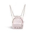 CHANEL WHITE MINI CC DAY CAVIAR BACKPACK