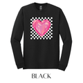 Checkered Heart Graphic Pullover - FINAL SALE - Macoma Boutique555 Presales