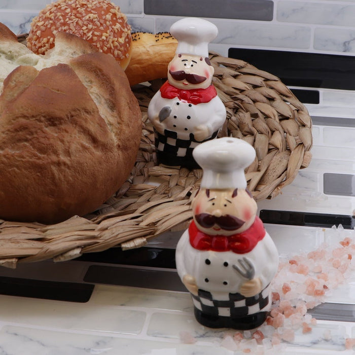 Chef Utensil Holder & Chef Salt and Pepper Shaker & Chef Condiment Holder & Chef Spoon Rest