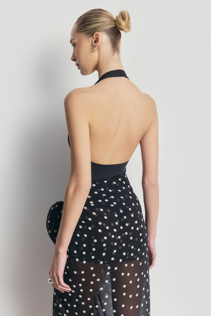 Chiffon Maxi Polka Dot Sarong Scarf -  Maxi Polka Dot