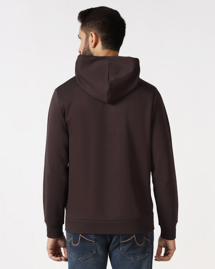 Chocolate Sauce Hoodie Solid Sweatshirt - Tempo