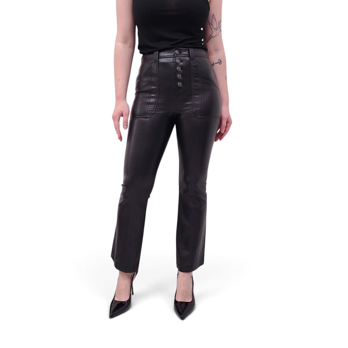 CINQ À SEPT BLACK VEGAN LEATHER PANTS - SIZE 0