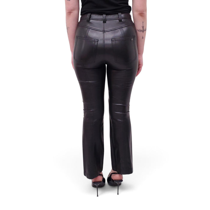 CINQ À SEPT BLACK VEGAN LEATHER PANTS - SIZE 0