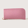 Classic Merino Wool Eyeglass Sleeve - Mauve Vachetta